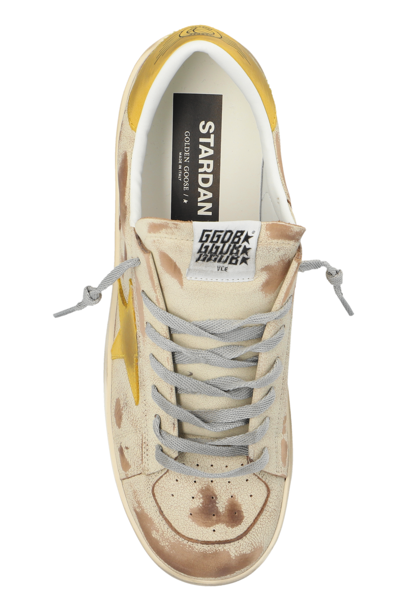 Cream Golden Goose `Stardan` sneakers Golden Goose - black